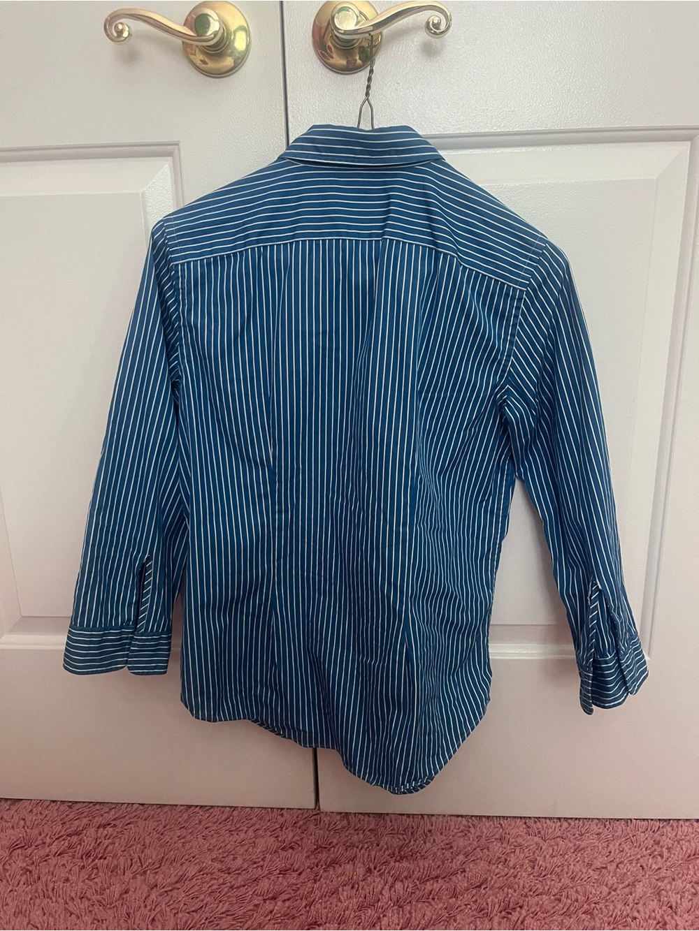 Lauren Ralph Lauren Striped Ruffle Front Blouse - Picture 4 of 4